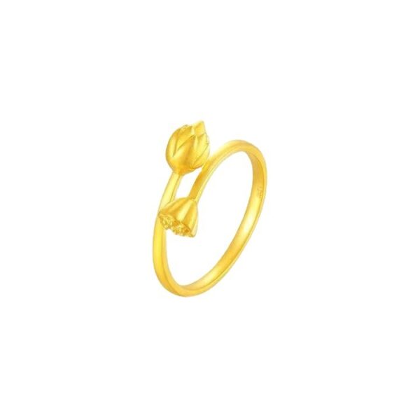 18K Gold Two Worlds Huan Ring Female Color Gold - Image 7