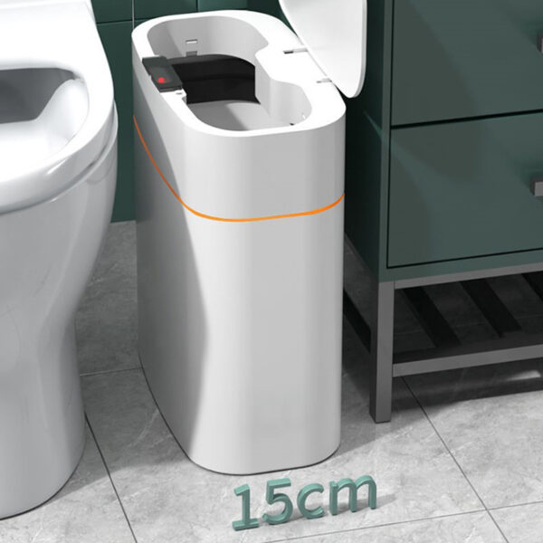 Smart Trash Can With Lid For Bedroom And Living Room Kitchen Storage Box Trash Can Induction Small Car Box Automatic Smart Dustbin Smart Trash Bin - Image 5