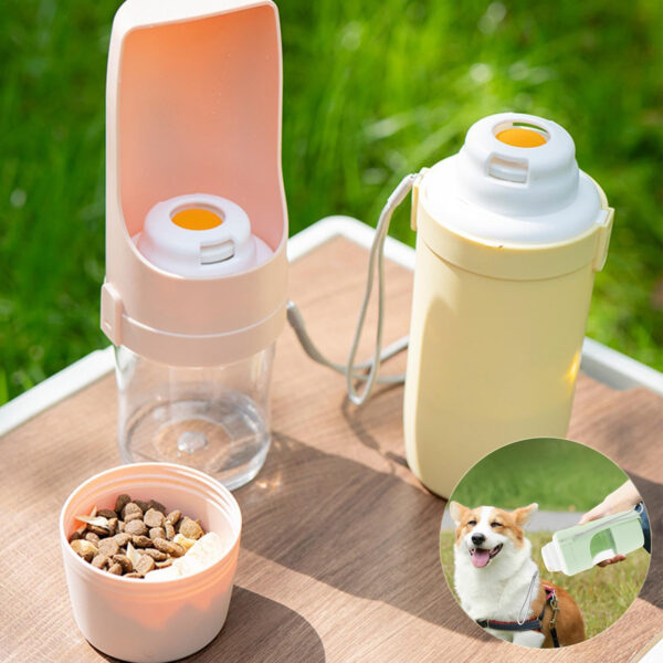 2 In 1 Travel Dog Water Bottle Pet Water Dispenser Feeder Drinking Feeder Dog Outing Water Feeder Pets Outdoor Portable Cup Pet Products - Image 8