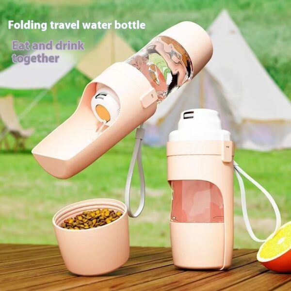 2 In 1 Travel Dog Water Bottle Pet Water Dispenser Feeder Drinking Feeder Dog Outing Water Feeder Pets Outdoor Portable Cup Pet Products - Image 2