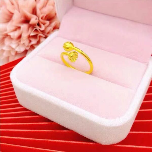 18K Gold Two Worlds Huan Ring Female Color Gold - Image 5