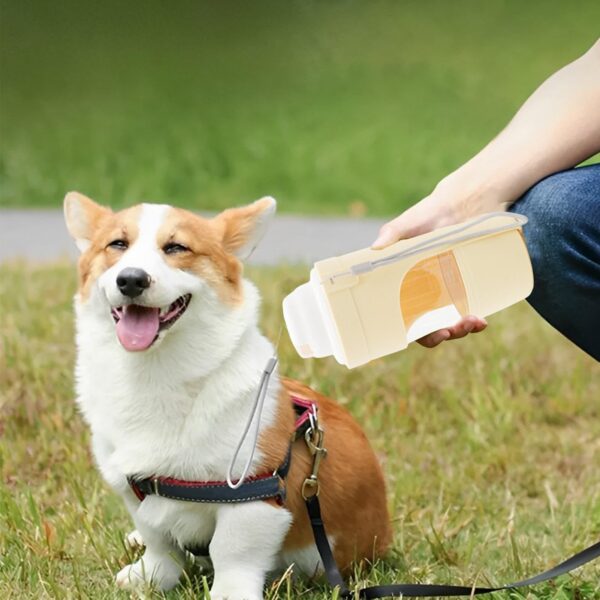 2 In 1 Travel Dog Water Bottle Pet Water Dispenser Feeder Drinking Feeder Dog Outing Water Feeder Pets Outdoor Portable Cup Pet Products - Image 5