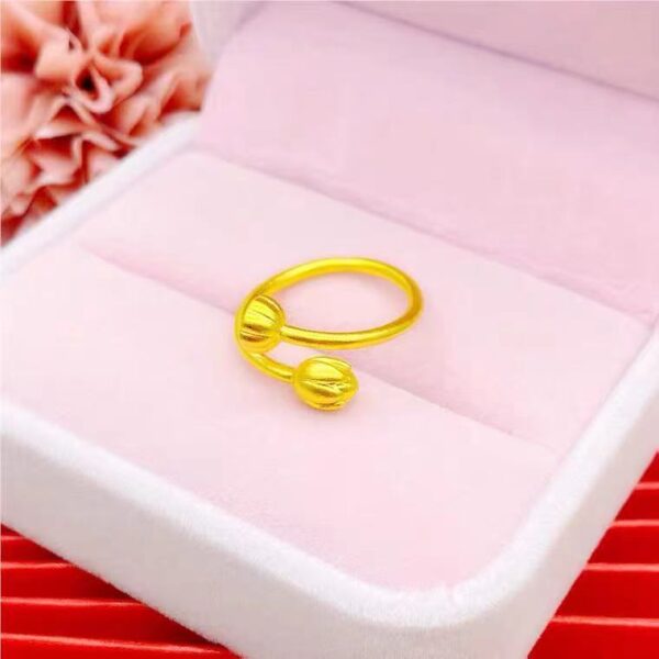 18K Gold Two Worlds Huan Ring Female Color Gold - Image 4